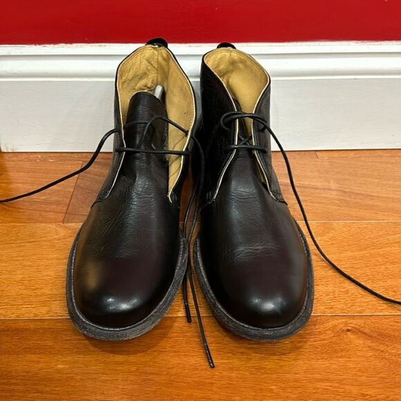 Frye Mens Chukka Lace Up Ankle Black Boots US 9.5D - Picture 1 of 10